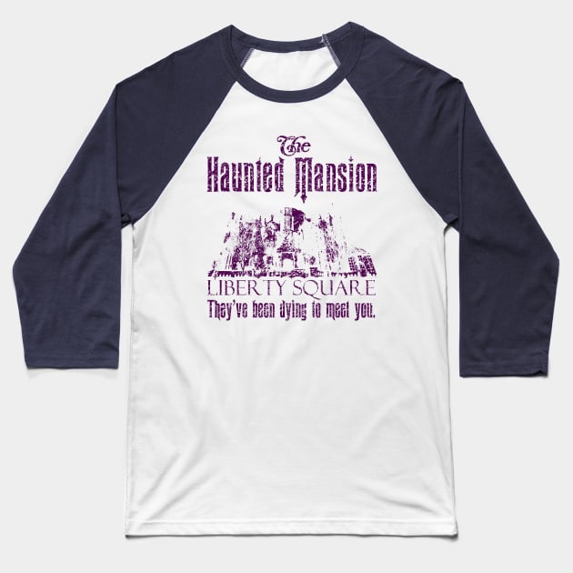 Haunted Mansion - Magic Kingdom - Purple Baseball T-Shirt by Mouse Magic with John and Joie